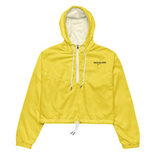 Load image into Gallery viewer, SUCCESS WIRE High Innovation Yellow Cropped Windbreaker for Women (Black Logo)
