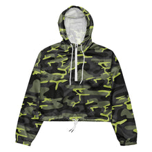 Load image into Gallery viewer, SUCCESS WIRE Camo Turbo Charge Cropped Windbreaker for Women (Black Logo)
