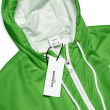 Load image into Gallery viewer, SUCCESS WIRE Progressive Green Cropped Windbreaker for Women (White Logo)
