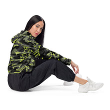 Load image into Gallery viewer, SUCCESS WIRE Camo Turbo Charge Cropped Windbreaker for Women (White Logo)
