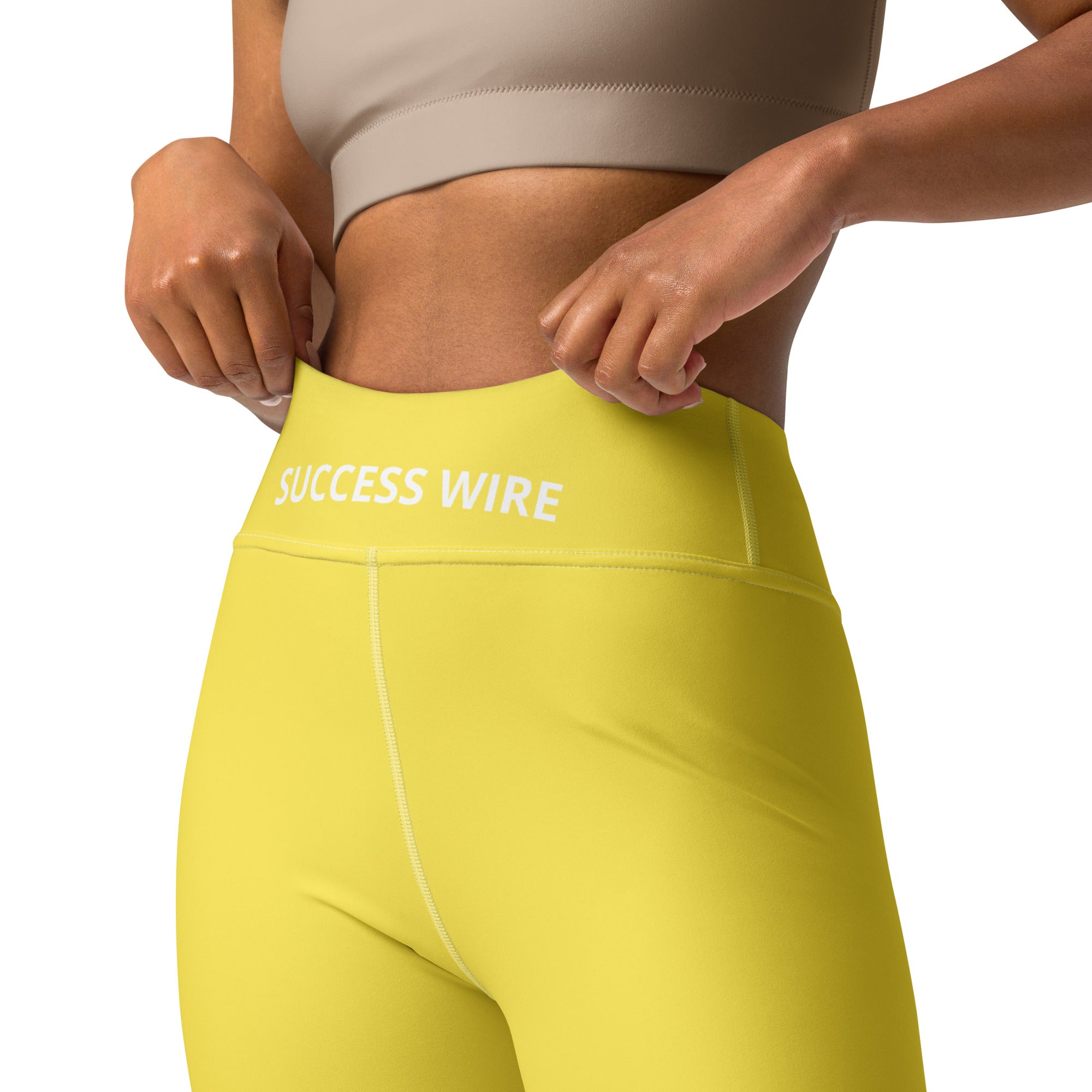 SUCCESS WIRE High Innovation Yellow Yoga Leggings for Women