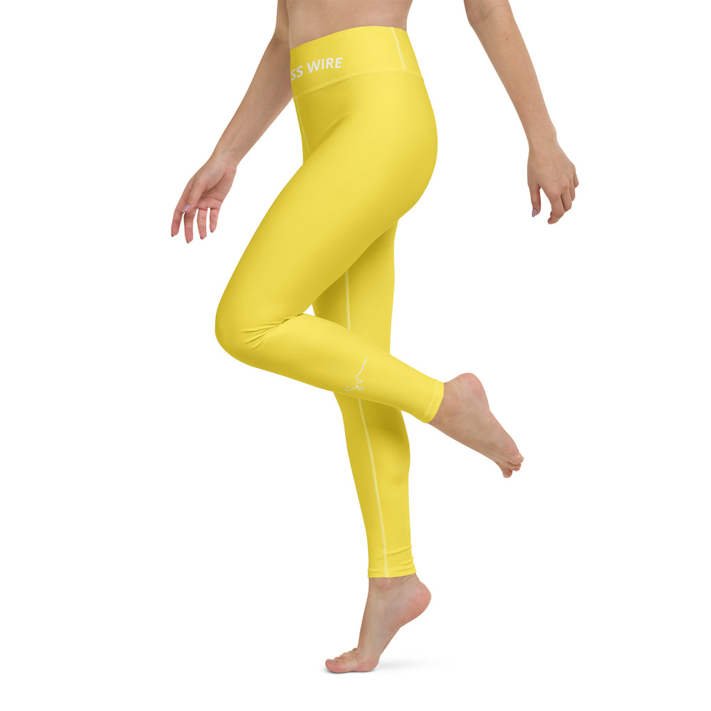 SUCCESS WIRE High Innovation Yellow Yoga Leggings for Women