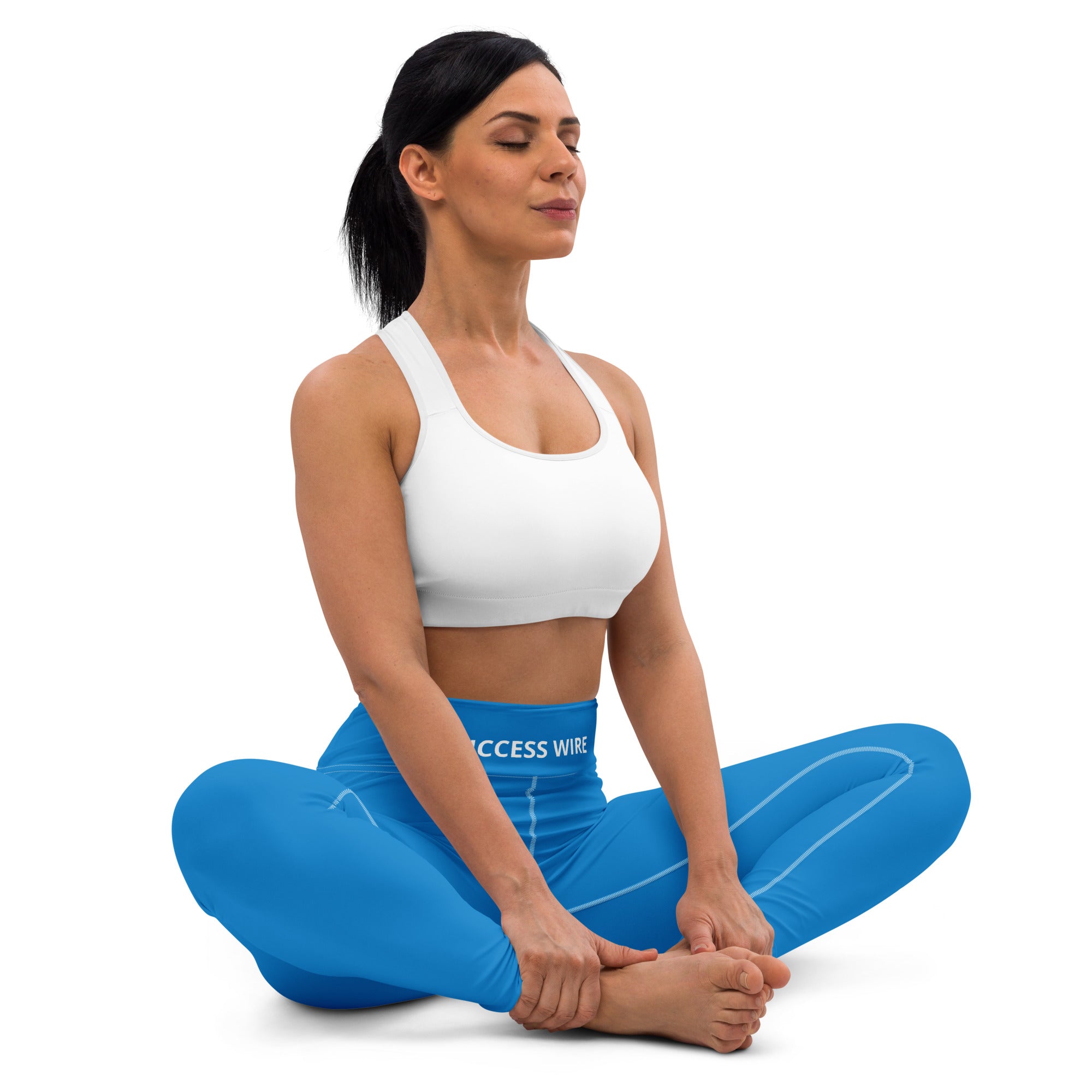 SUCCESS WIRE Dazzling Blue Electric Yoga Leggings for Women