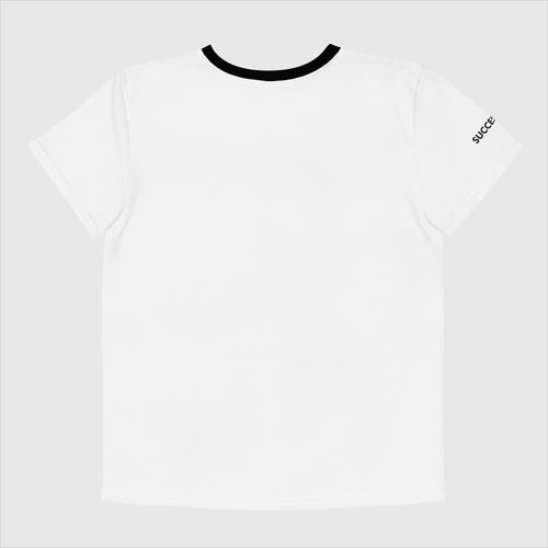 SUCCESS WIRE Abstract Black and White Crew Neck Unisex T-shirt for Big Kids (8-20)