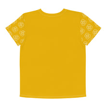 Load image into Gallery viewer, SUCCESS WIRE Blooming Petals Crew Neck T-Shirt for Big Girls (8-20) - Goldenrod
