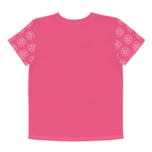 Load image into Gallery viewer, SUCCESS WIRE Blooming Petals Crew Neck T-Shirt for Big Girls (8-20) - Brink Pink
