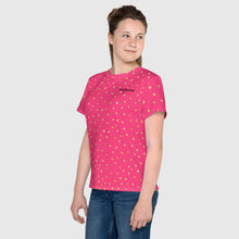 Load image into Gallery viewer, SUCCESS WIRE Confetti Pop Pink Crew Neck T-Shirt for Big Girls (8-20)
