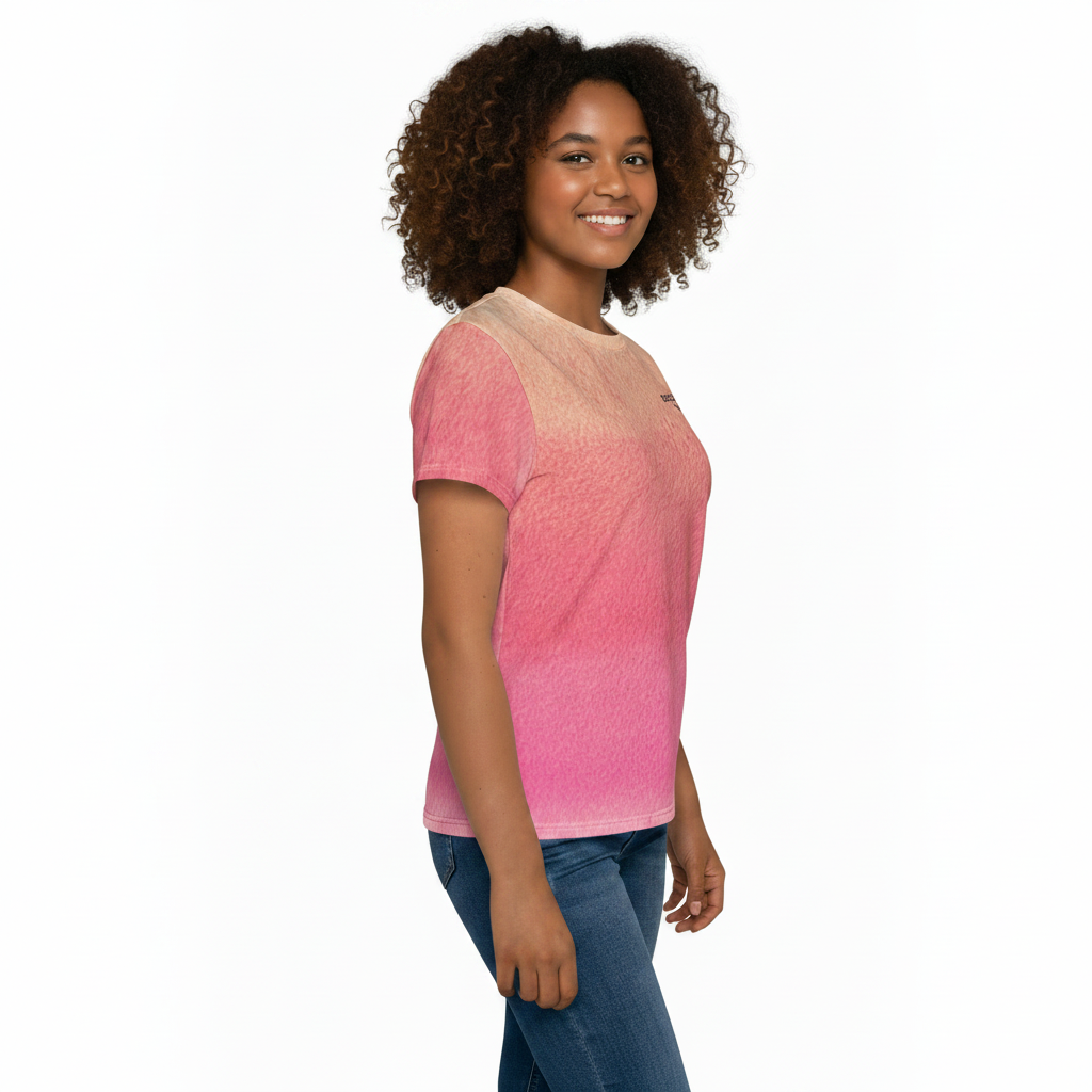 SUCCESS WIRE Watercolor Crew Neck T-Shirt for Big Girls (8-20)