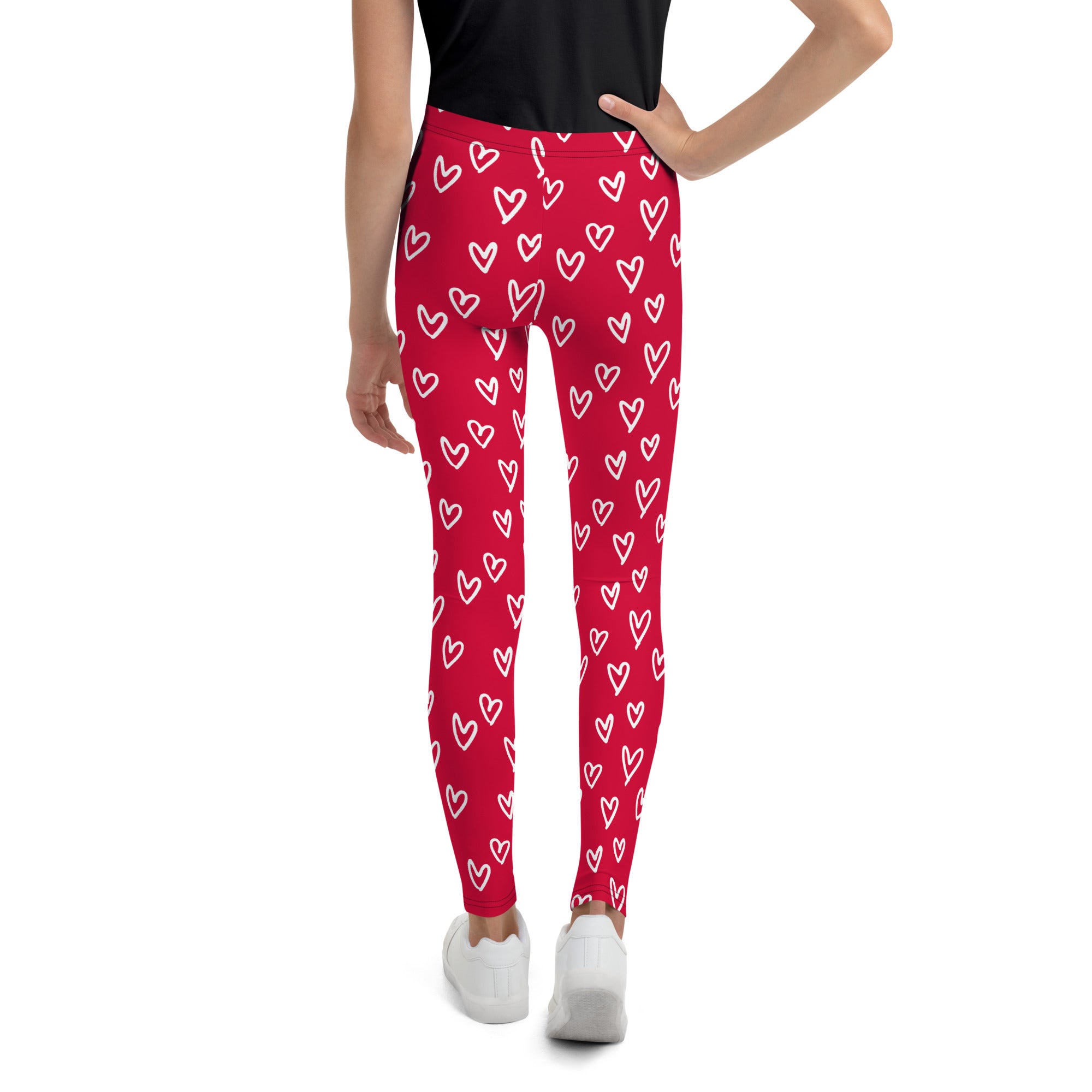 SUCCESS WIRE Heart Leggings for Big Girls (8-20)