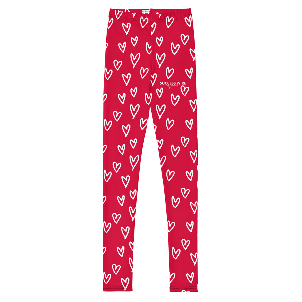 SUCCESS WIRE Heart Leggings for Big Girls (8-20)