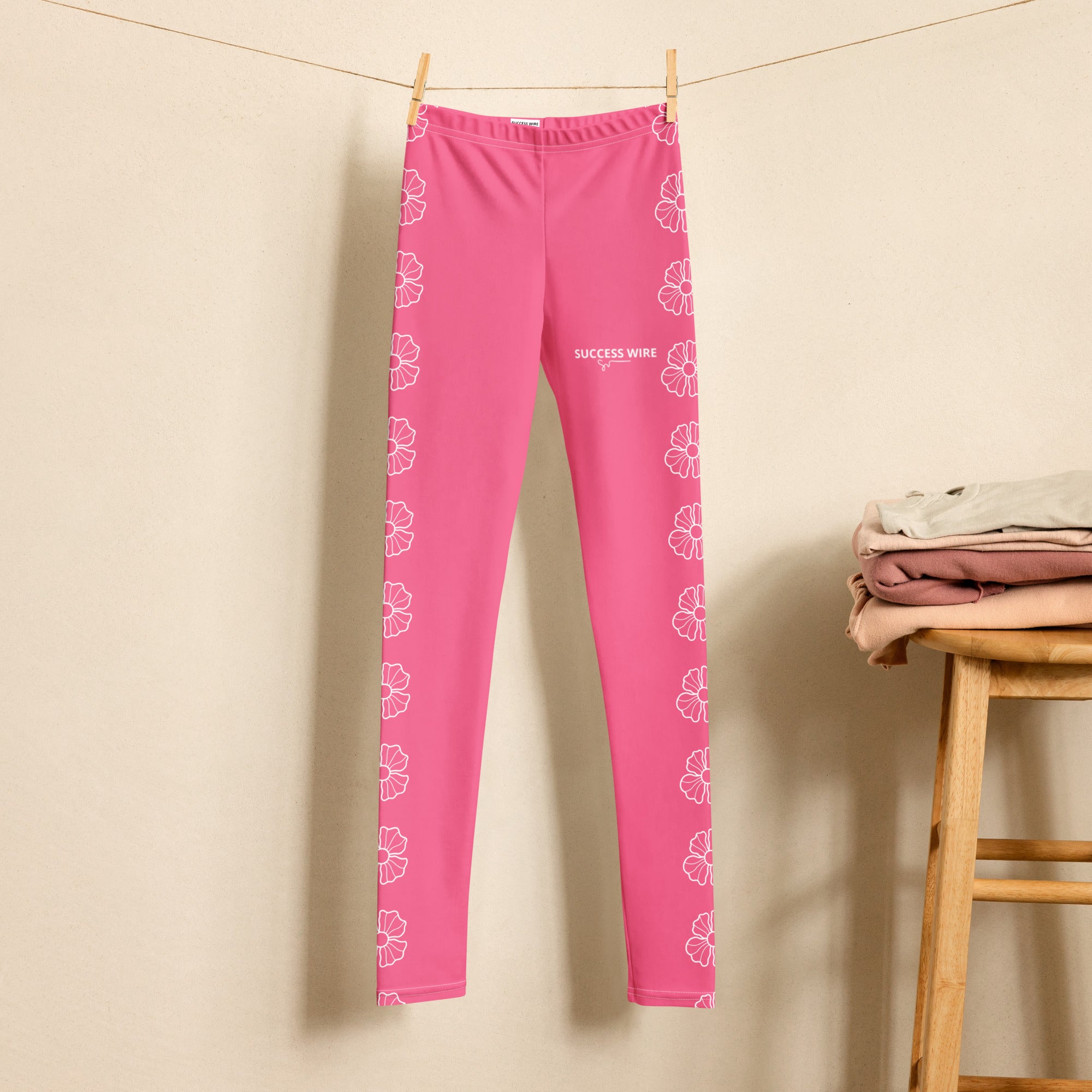 SUCCESS WIRE Blooming Petals Leggings for Big Girls (8-20) - Brink Pink