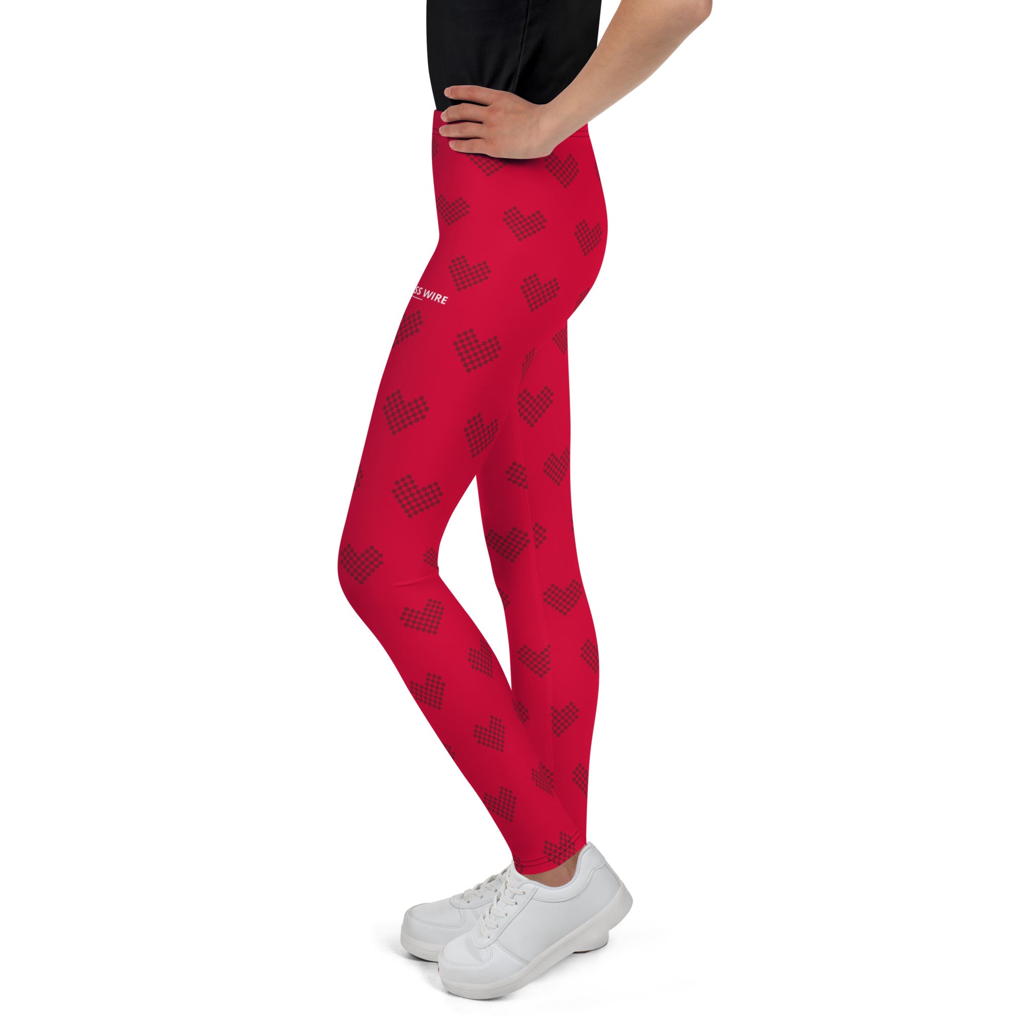 SUCCESS WIRE Heart Leggings for Big Girls (8-20)