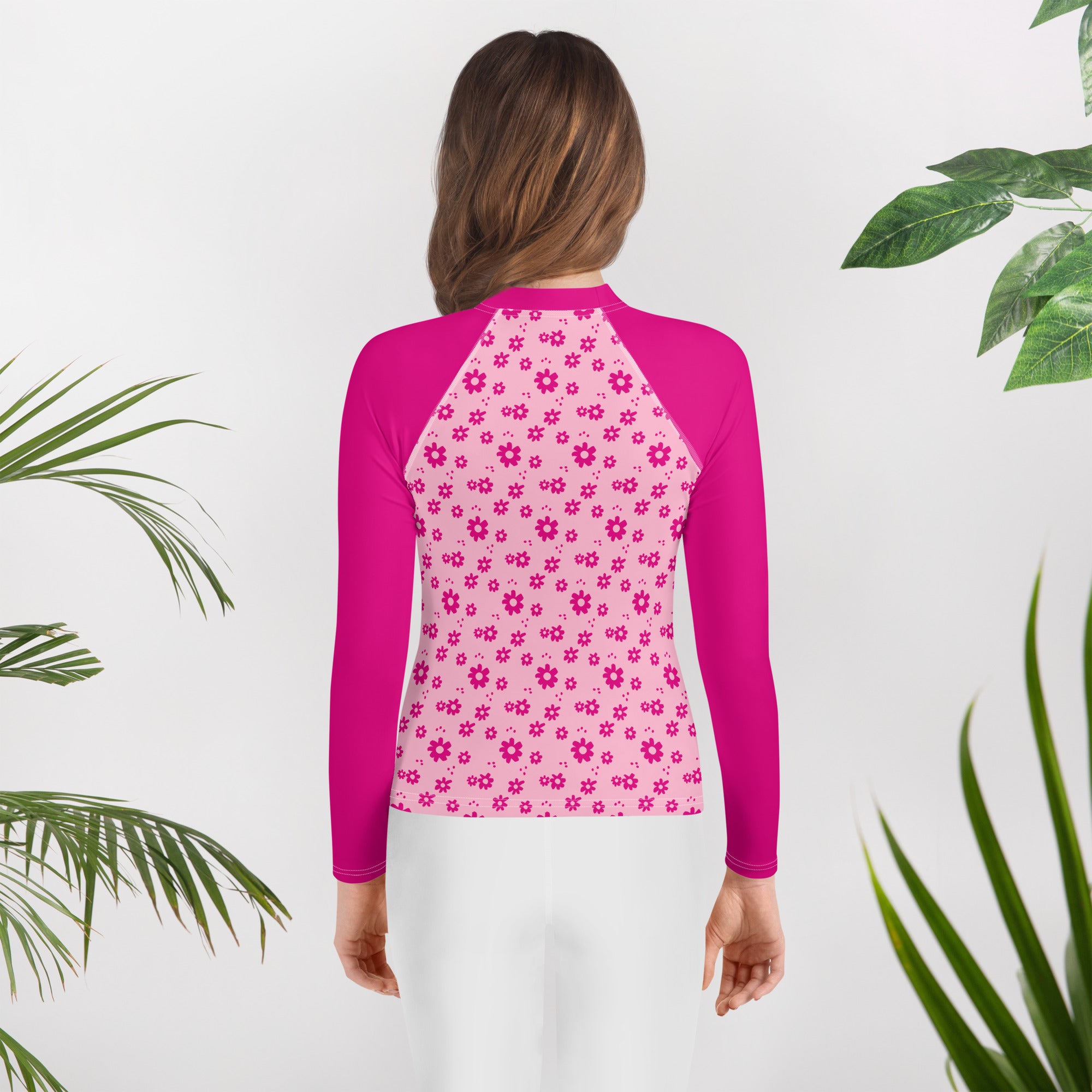 SUCCESS WIRE Power Flower Pink Rash Guard for Big Girls (8-20)