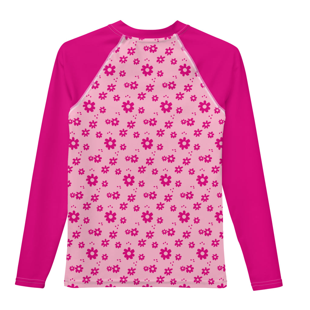 SUCCESS WIRE Power Flower Pink Rash Guard for Big Girls (8-20)
