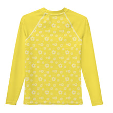 Load image into Gallery viewer, SUCCESS WIRE Power Flower Yellow Rash Guard for Big Girls (8-20)
