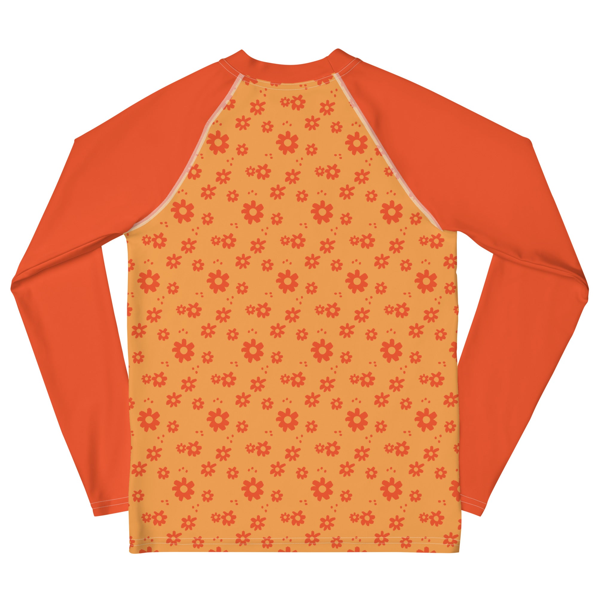 SUCCESS WIRE Power Flower Orange Rose Rash Guard for Big Girls (8-20)