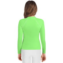 Load image into Gallery viewer, SUCCESS WIRE Unisex Lime Breeze Rash Guard for Big Kids (8-20)
