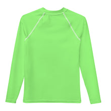 Load image into Gallery viewer, SUCCESS WIRE Unisex Lime Breeze Rash Guard for Big Kids (8-20)
