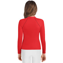 Load image into Gallery viewer, SUCCESS WIRE Unisex Alizarin Red Rash Guard for Big Kids (8-20)
