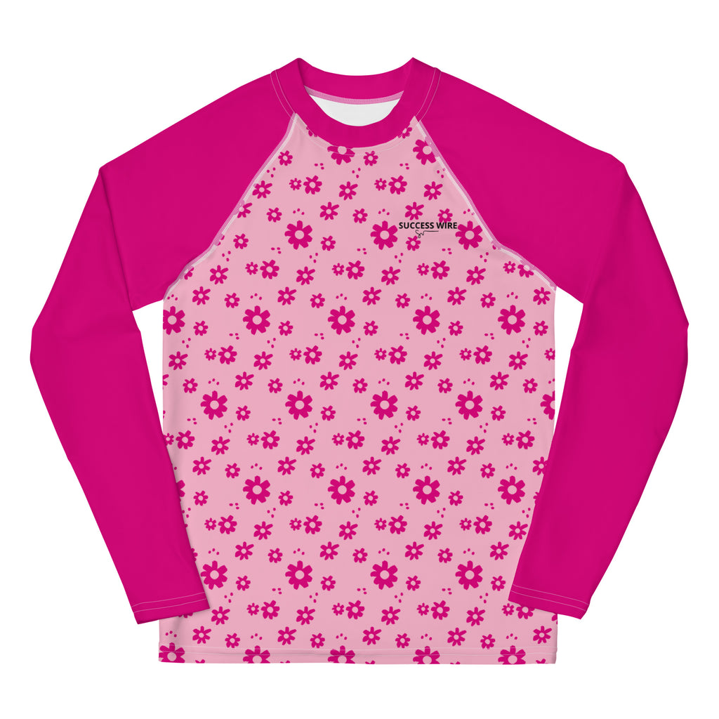SUCCESS WIRE Power Flower Pink Rash Guard for Big Girls (8-20)