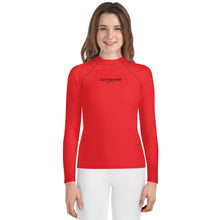 Load image into Gallery viewer, SUCCESS WIRE Unisex Alizarin Red Rash Guard for Big Kids (8-20)
