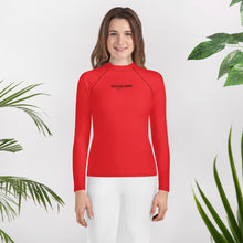 Load image into Gallery viewer, SUCCESS WIRE Unisex Alizarin Red Rash Guard for Big Kids (8-20)
