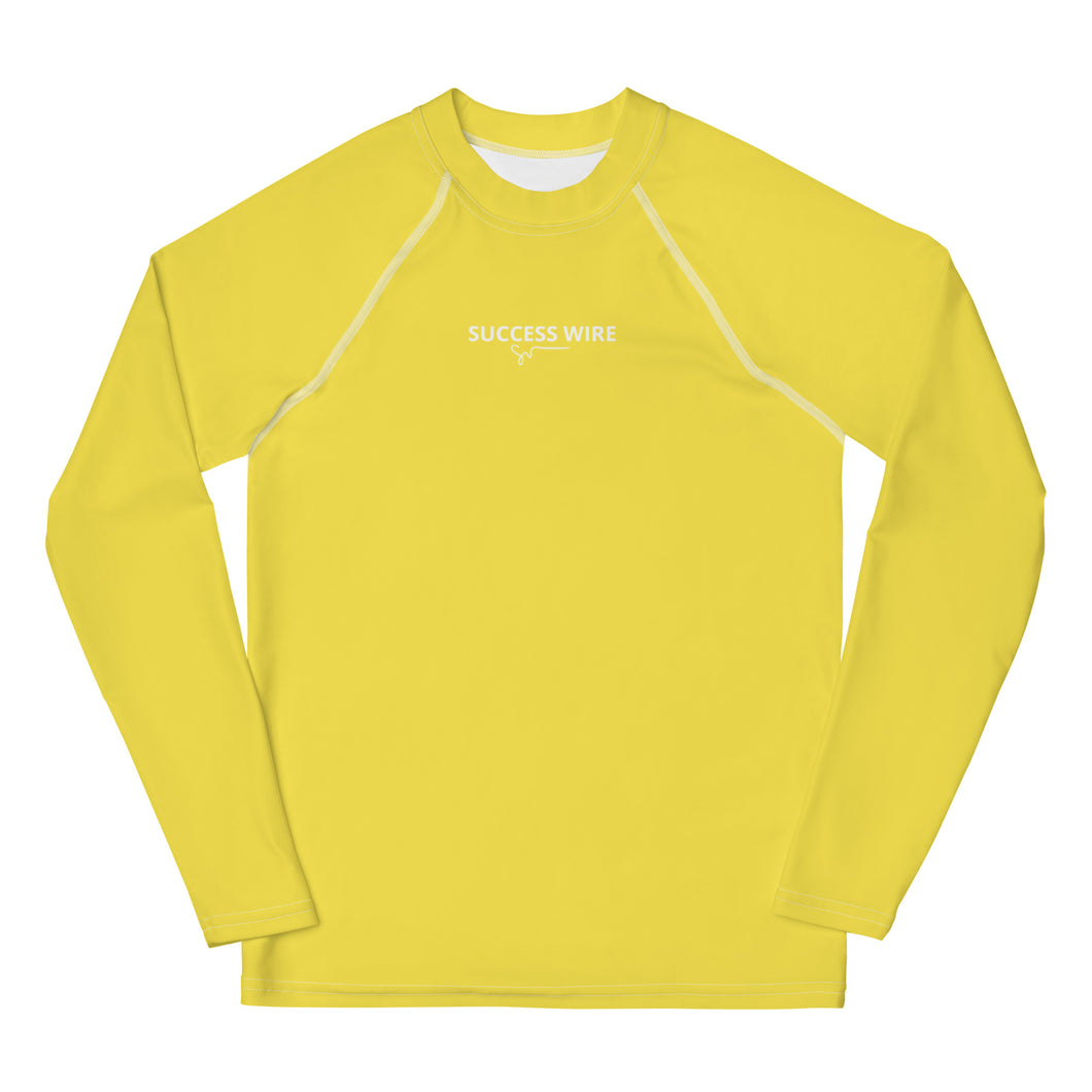 SUCCESS WIRE Paris Daisy Yellow Rash Guard for Big Girls (8-20)