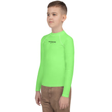 Load image into Gallery viewer, SUCCESS WIRE Unisex Lime Breeze Rash Guard for Big Kids (8-20)
