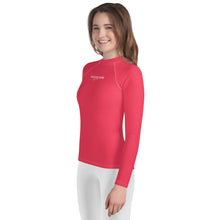 Load image into Gallery viewer, SUCCESS WIRE Radical Red Rash Guard for Big Girls (8-20)
