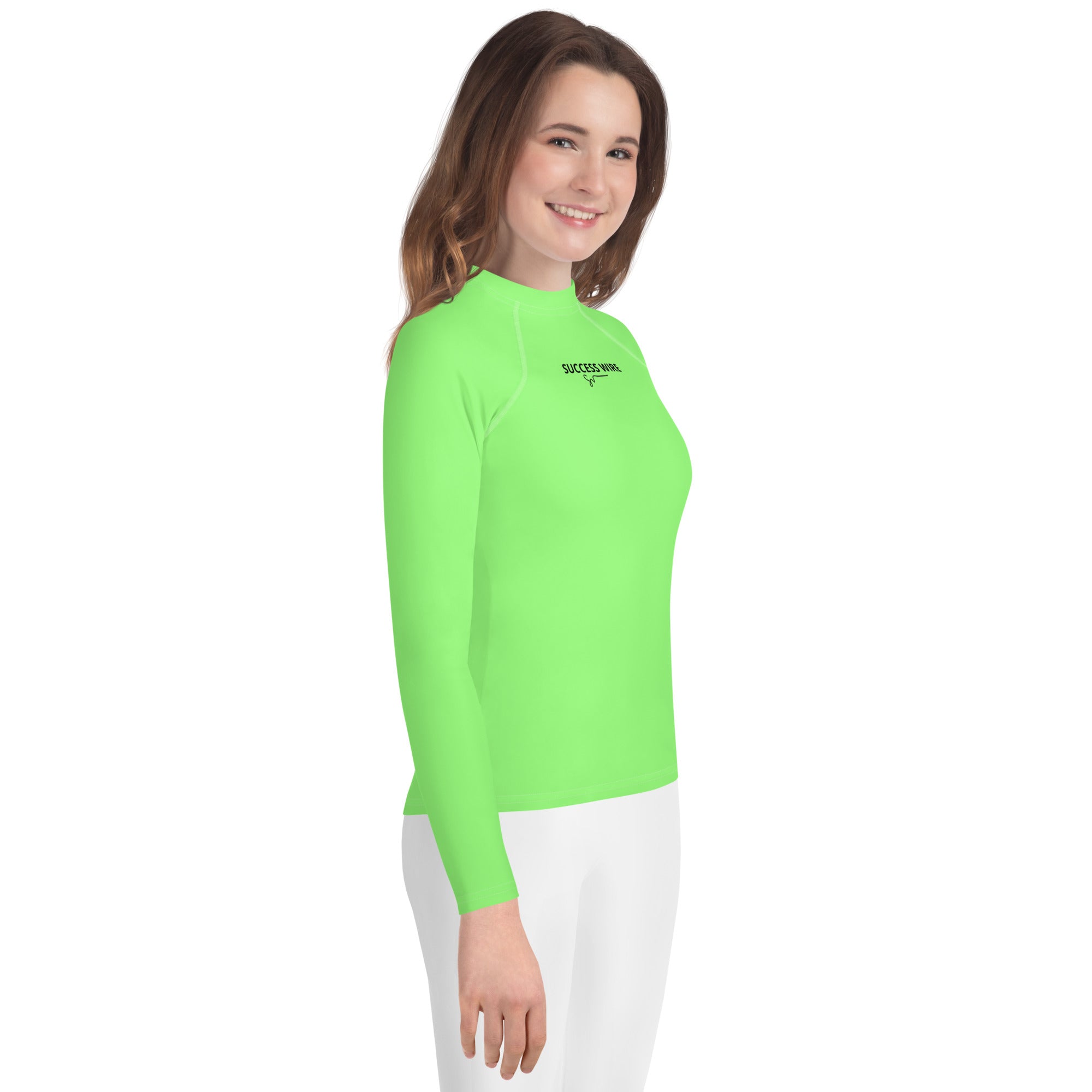 SUCCESS WIRE Unisex Lime Breeze Rash Guard for Big Kids (8-20)