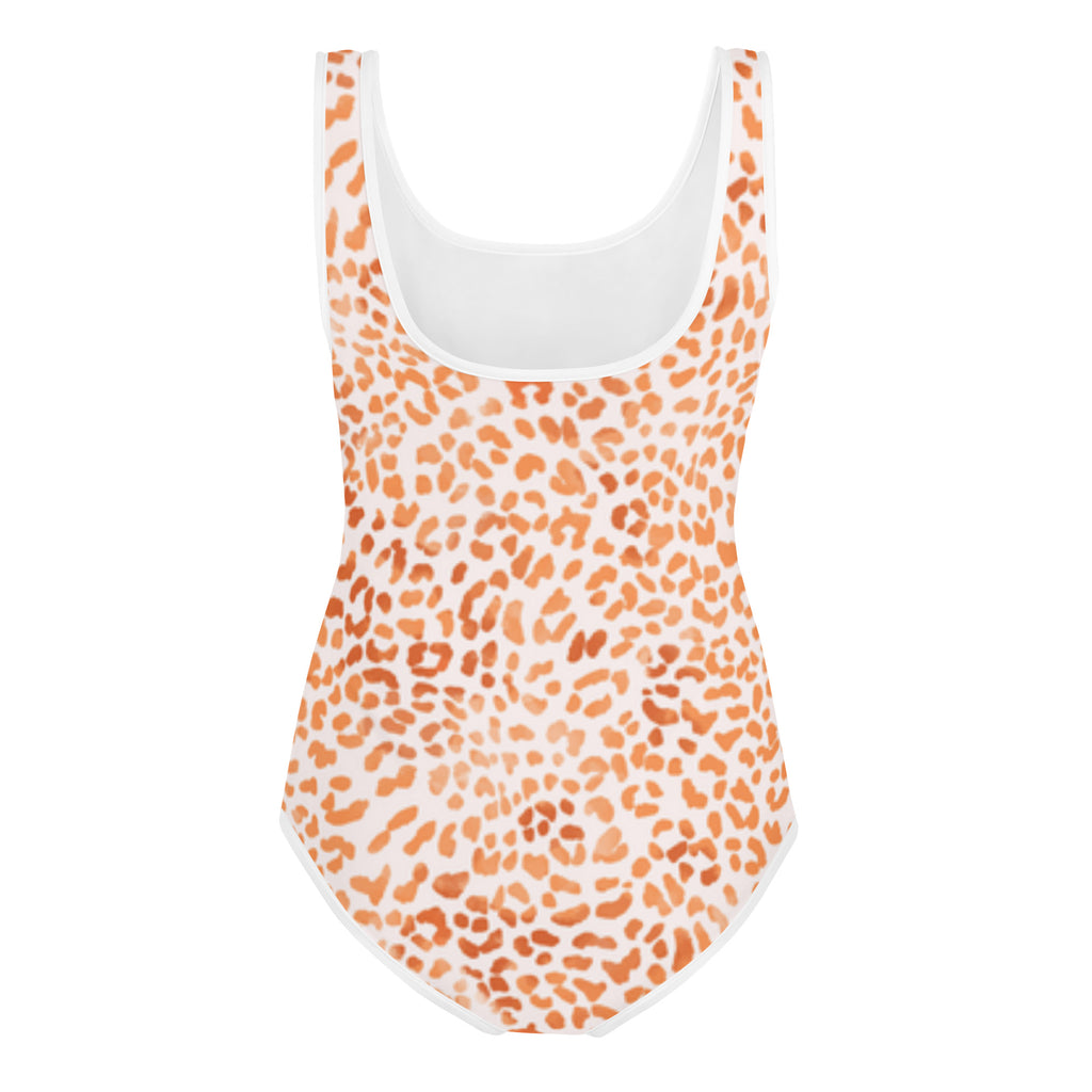 SUCCESS WIRE Orange Leopard Swimsuit for Big Girls (8-20)