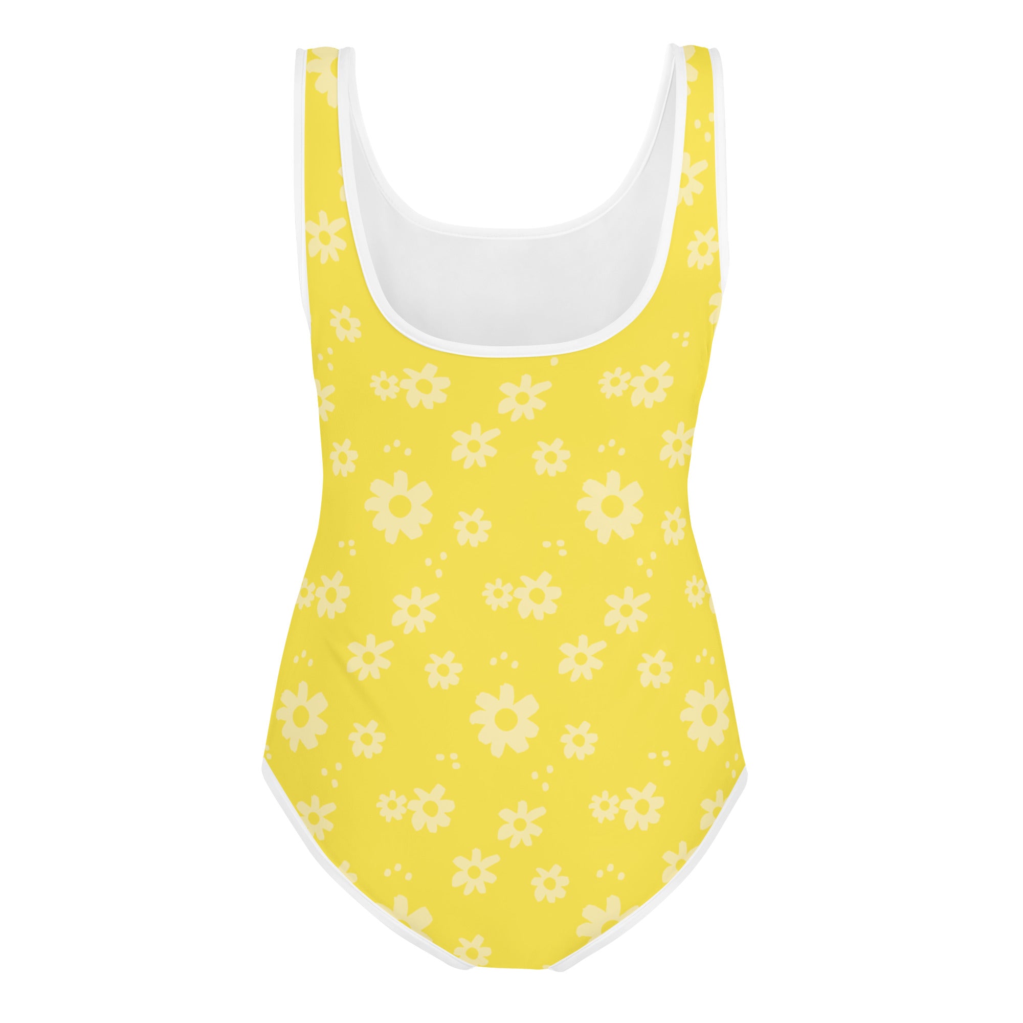 SUCCESS WIRE Power Flower Yellow Swimsuit for Big Girls (8-20)