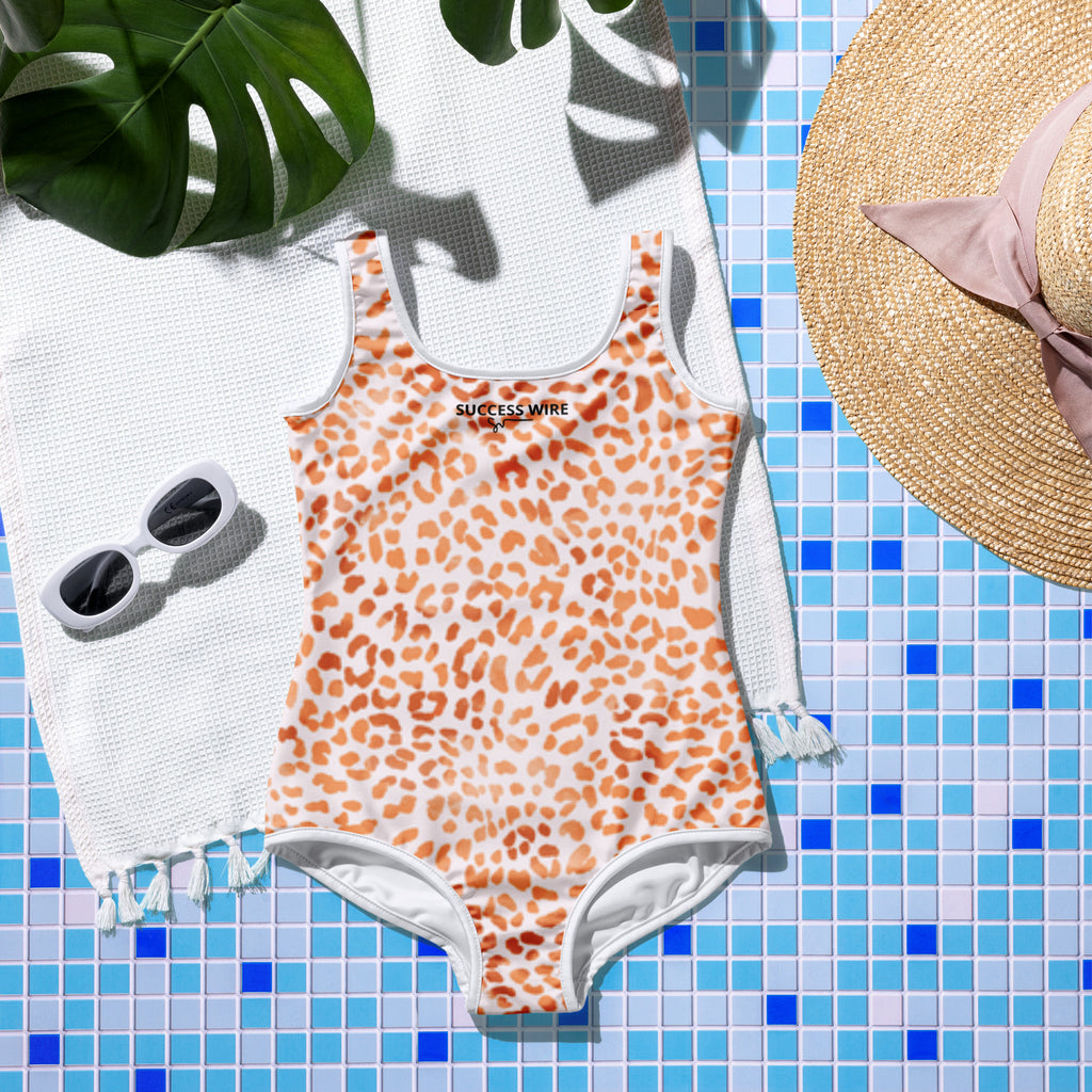 SUCCESS WIRE Orange Leopard Swimsuit for Big Girls (8-20)