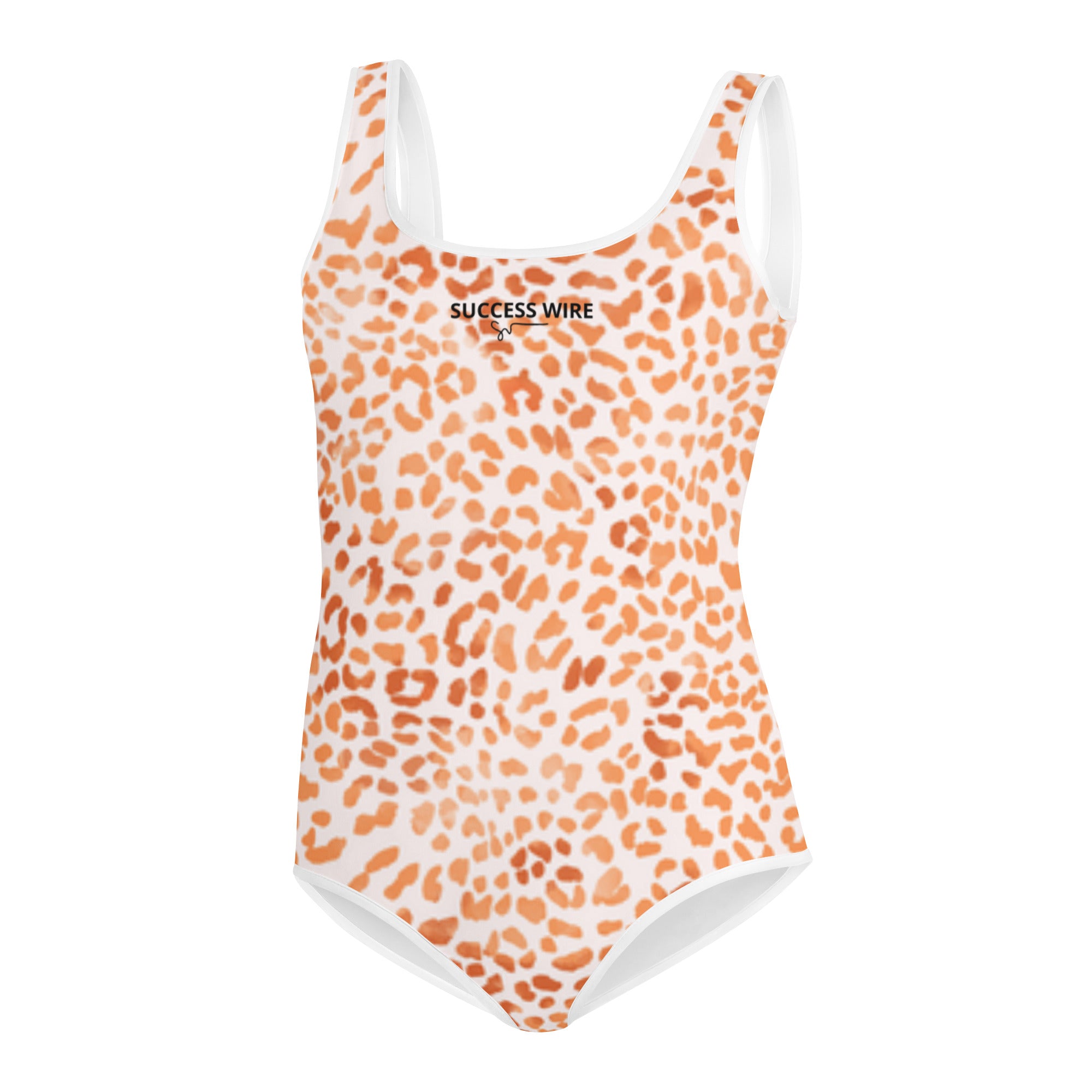 SUCCESS WIRE Orange Leopard Swimsuit for Big Girls (8-20)
