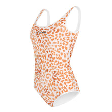 Load image into Gallery viewer, SUCCESS WIRE Orange Leopard Swimsuit for Big Girls (8-20)
