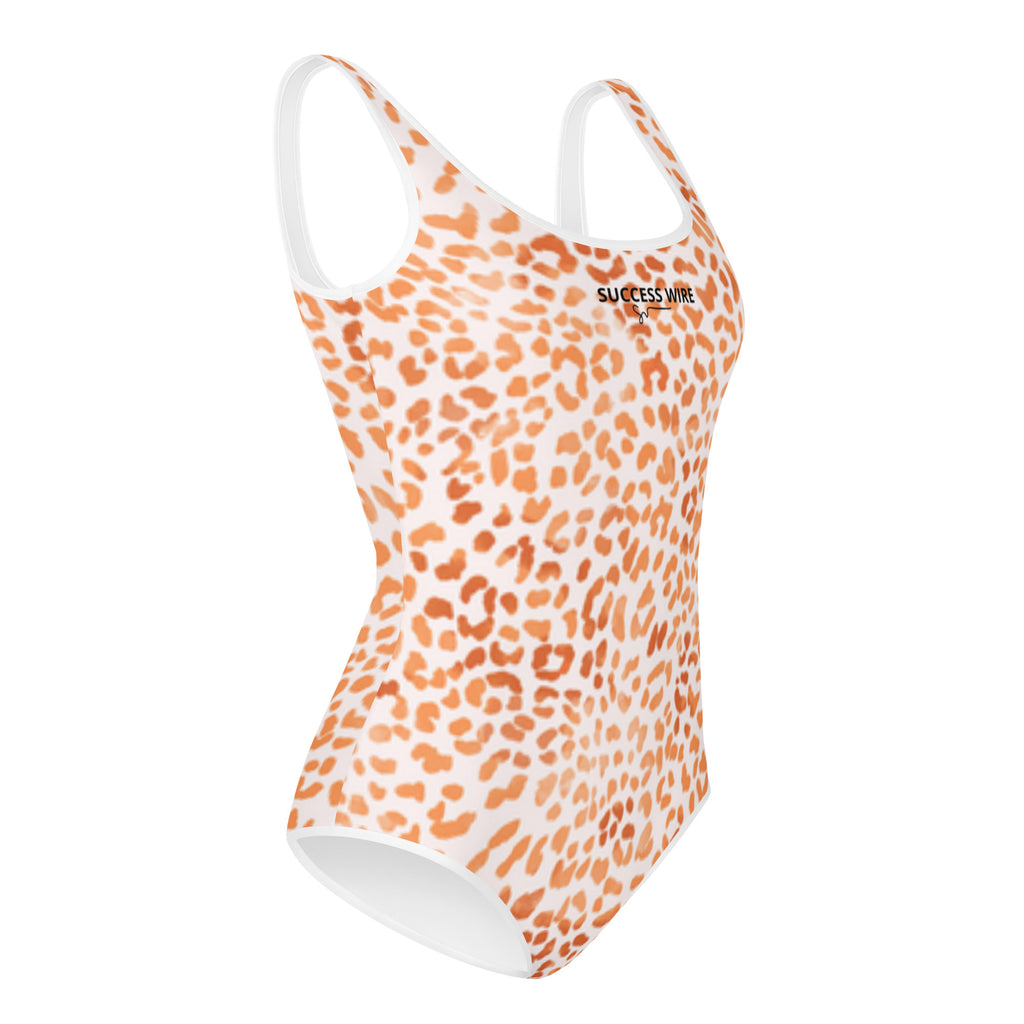 SUCCESS WIRE Orange Leopard Swimsuit for Big Girls (8-20)