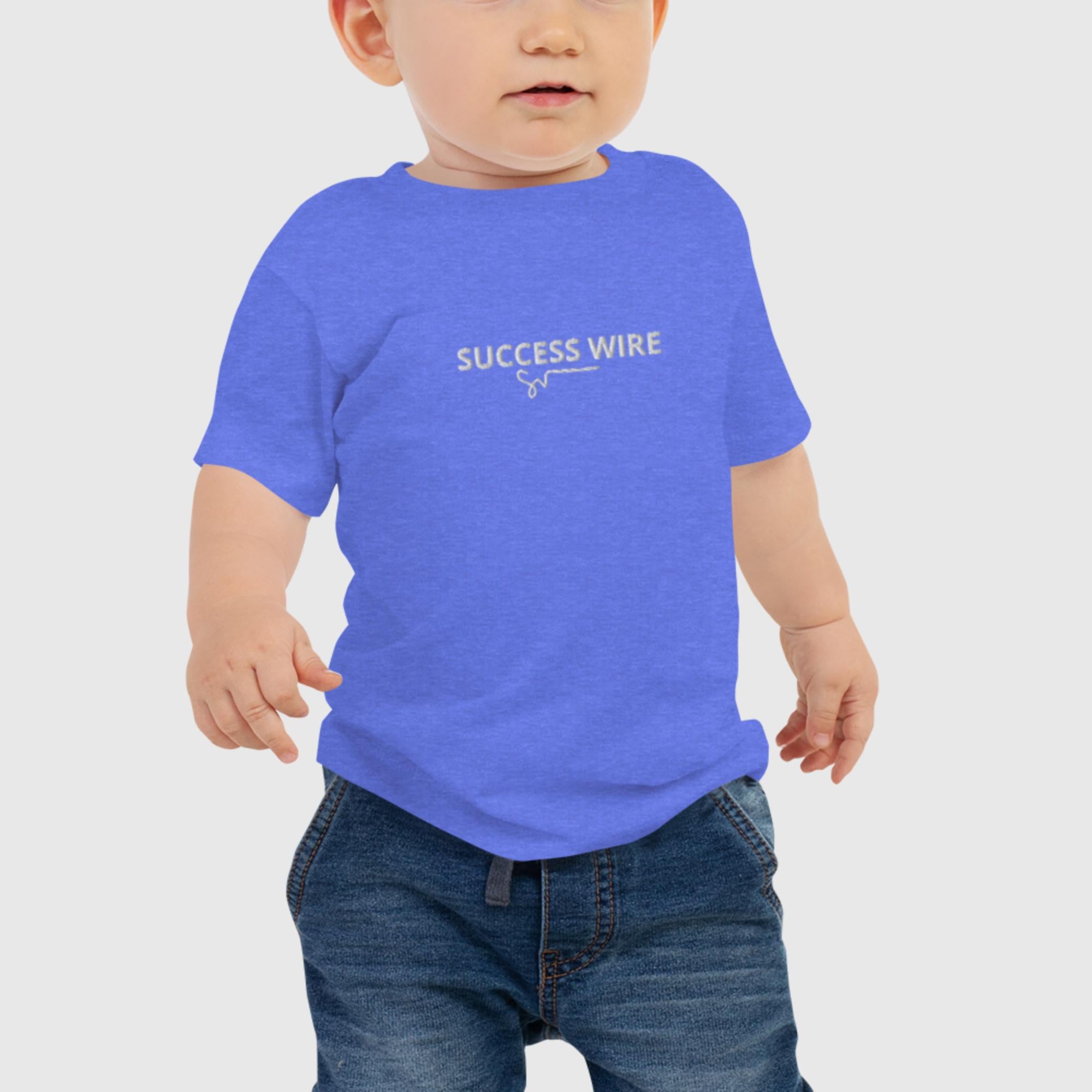 SUCCESS WIRE Embroidered Logo Jersey Tee for Baby (6 - 24m) (4 Color Variants)