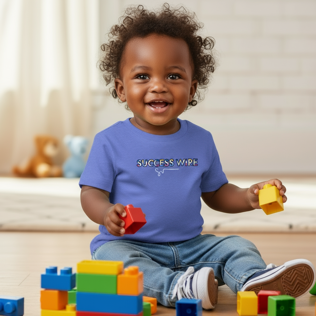 SUCCESS WIRE Playful Dots Logo Jersey Short Sleeve Tee for Baby (6-24) (2 Color Variants)