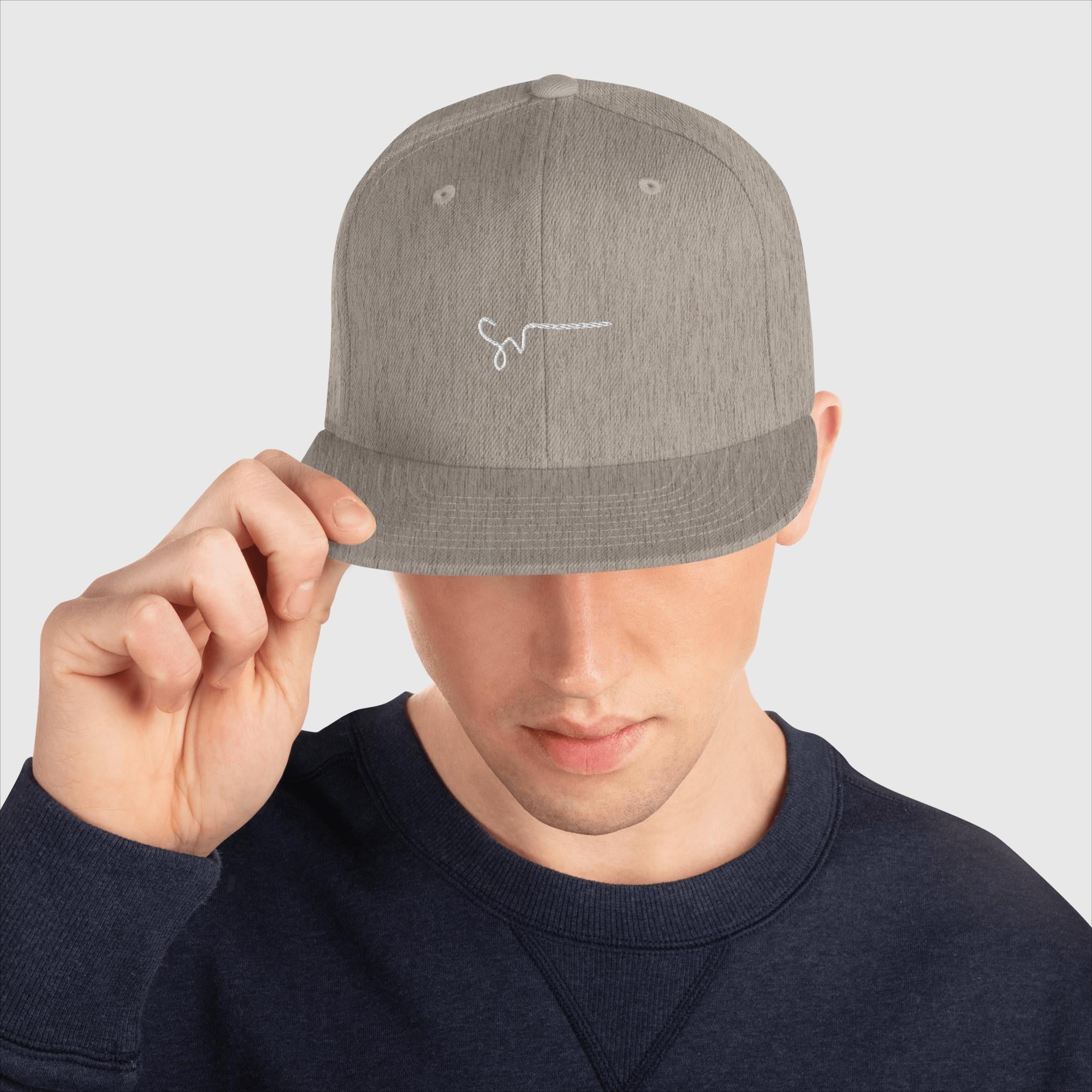 SUCCESS WIRE w/White Signature Snapback Hat for Men