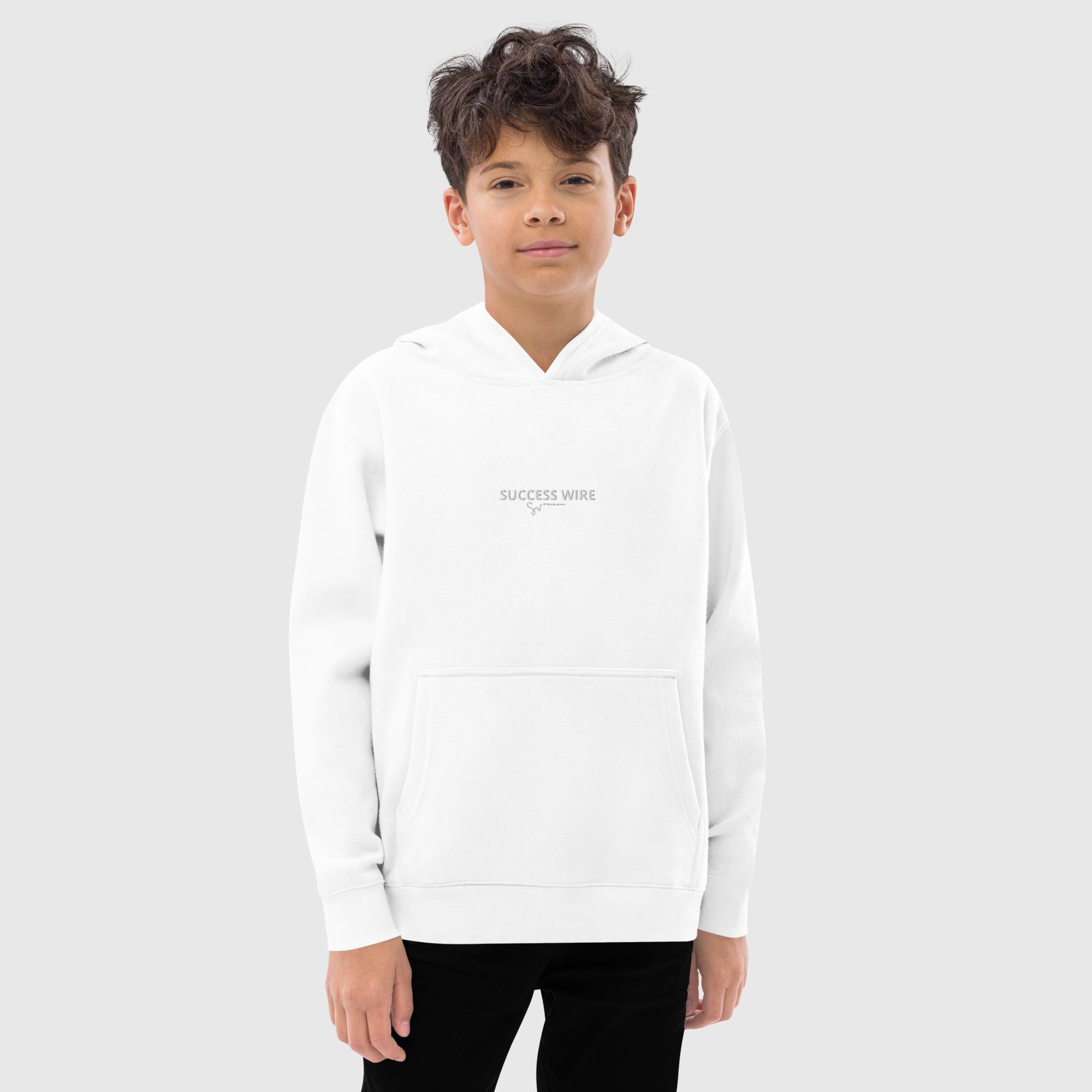 SUCCESS WIRE Unisex Goal Getter Fleece Hoodie for Big & Little Kids (S-XL) (4 Color Variants)