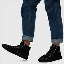 Load image into Gallery viewer, SUCCESS WIRE Signature All Black High Top Canvas Shoes for Men
