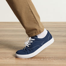 Load image into Gallery viewer, SUCCESS WIRE Classic Signature Lace-up Canvas Shoes for Men - Navy
