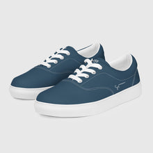 Load image into Gallery viewer, SUCCESS WIRE Classic Signature Lace-up Canvas Shoes for Men - Arapawa Blue
