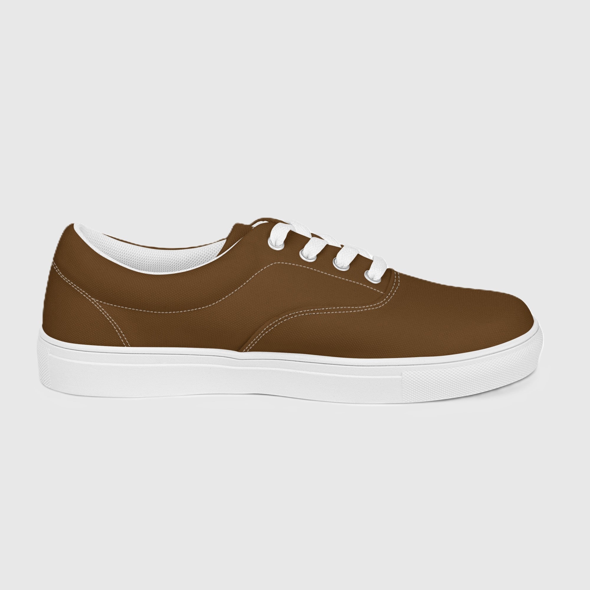 SUCCESS WIRE Classic Signature Lace-up Canvas Shoes for Men - Brown