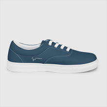 Load image into Gallery viewer, SUCCESS WIRE Classic Signature Lace-up Canvas Shoes for Men - Arapawa Blue
