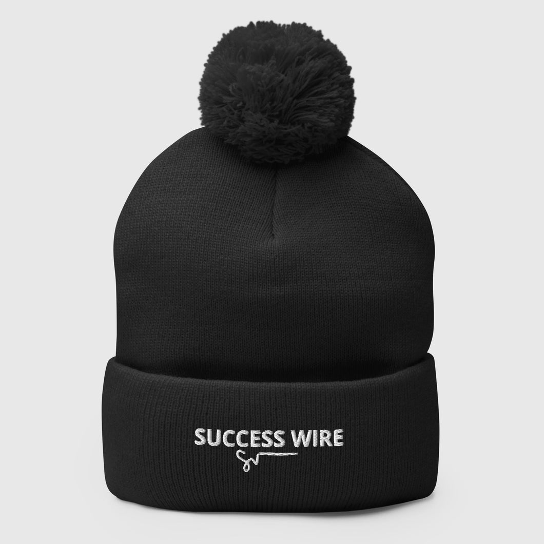 SUCCESS WIRE Pom-Pom Beanie