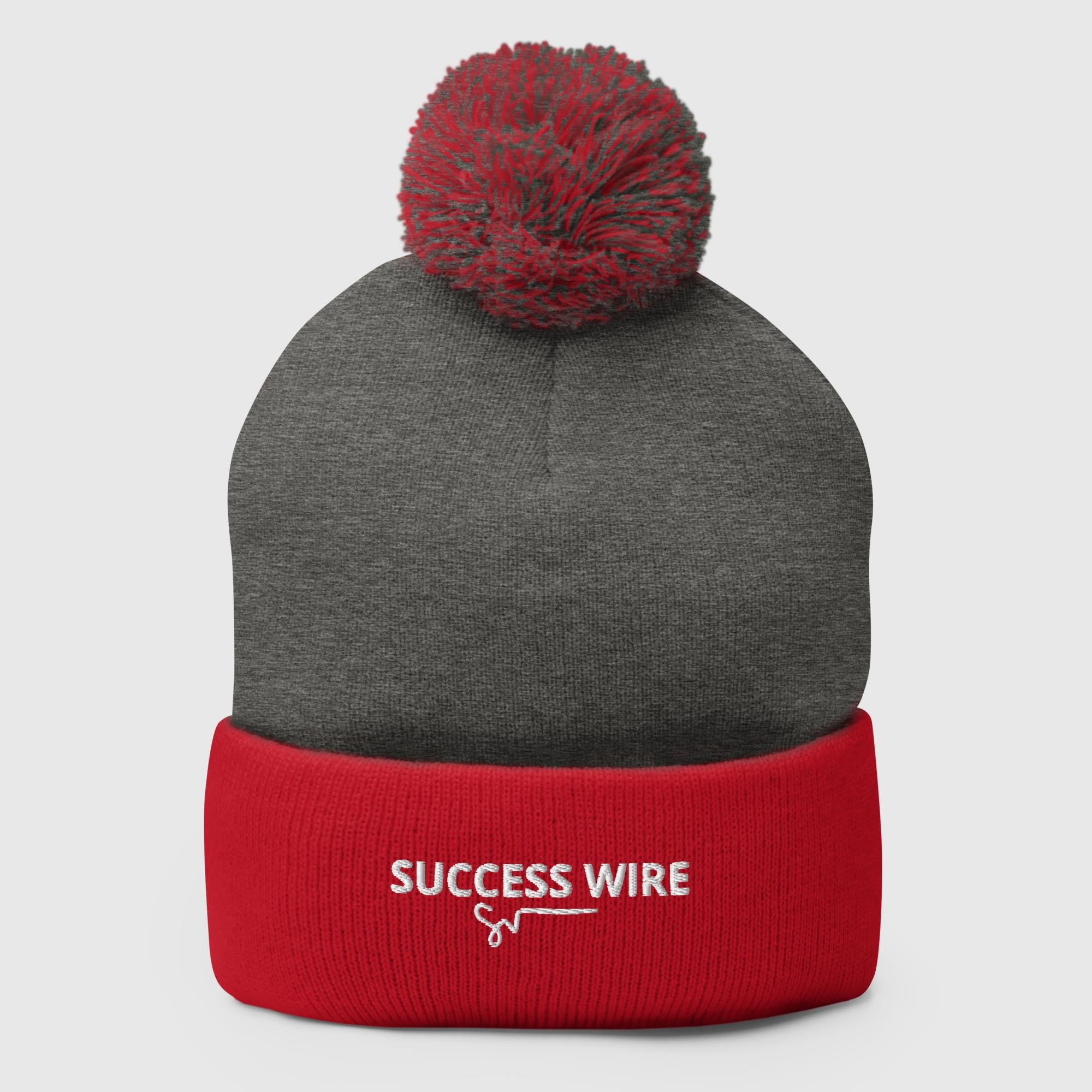 SUCCESS WIRE Pom-Pom Beanie