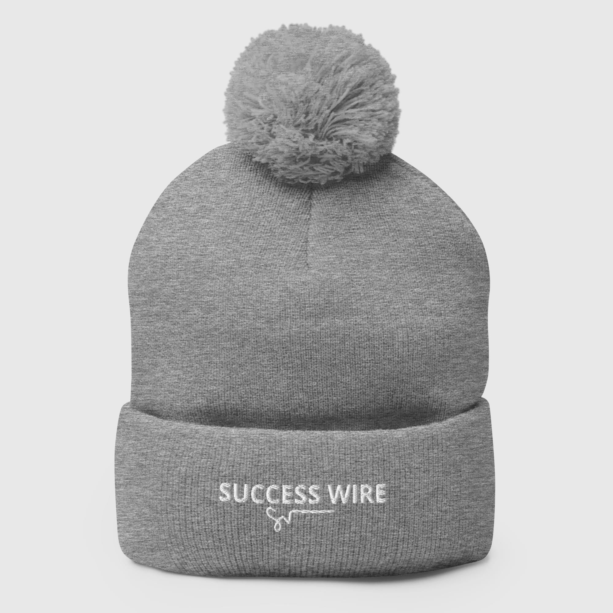 SUCCESS WIRE Pom-Pom Beanie