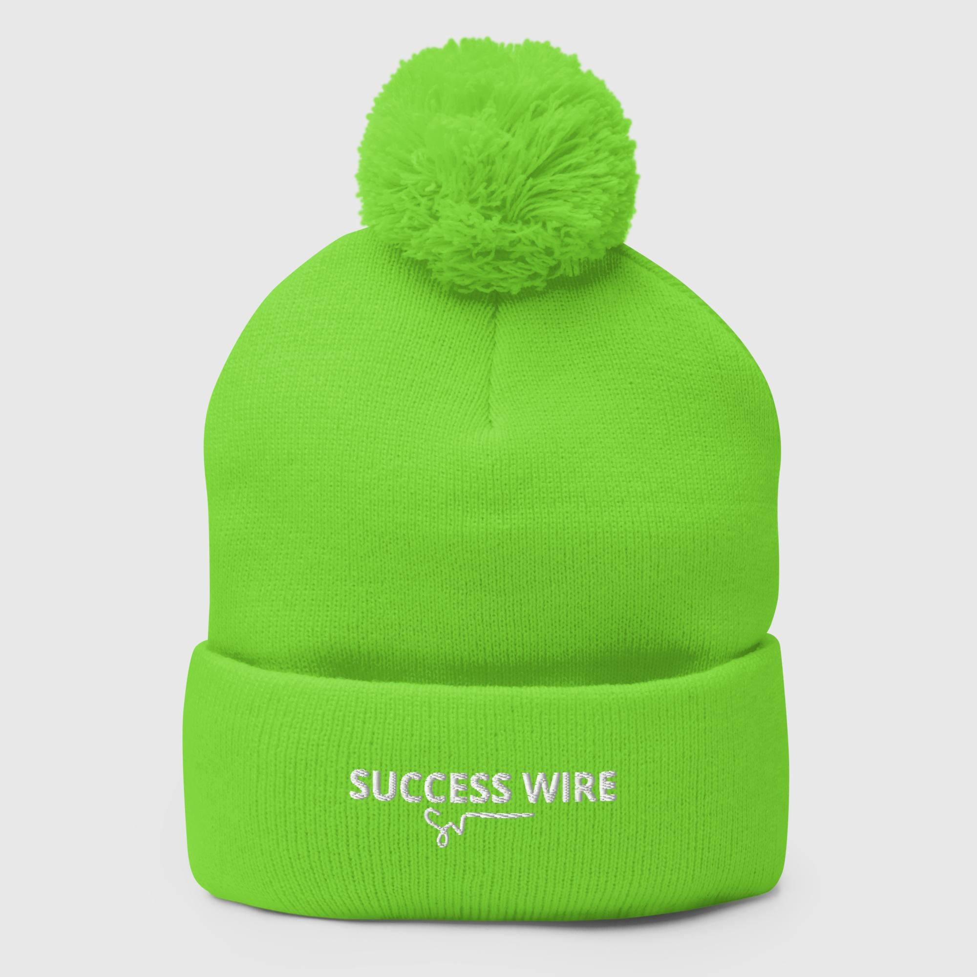 SUCCESS WIRE Pom-Pom Beanie