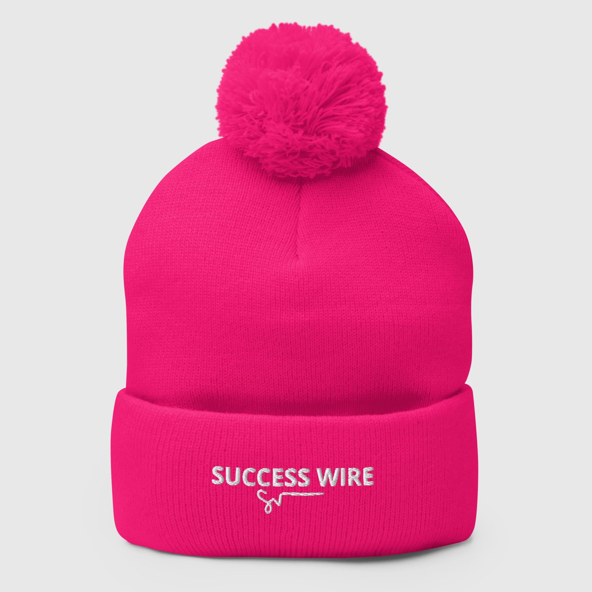 SUCCESS WIRE Pom-Pom Beanie